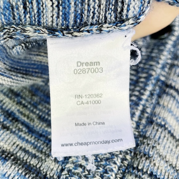 Cheap Monday Cardigan Dream Blue Marled Space Dyed Oversize Grandpa Sweater S - Picture 4 of 9